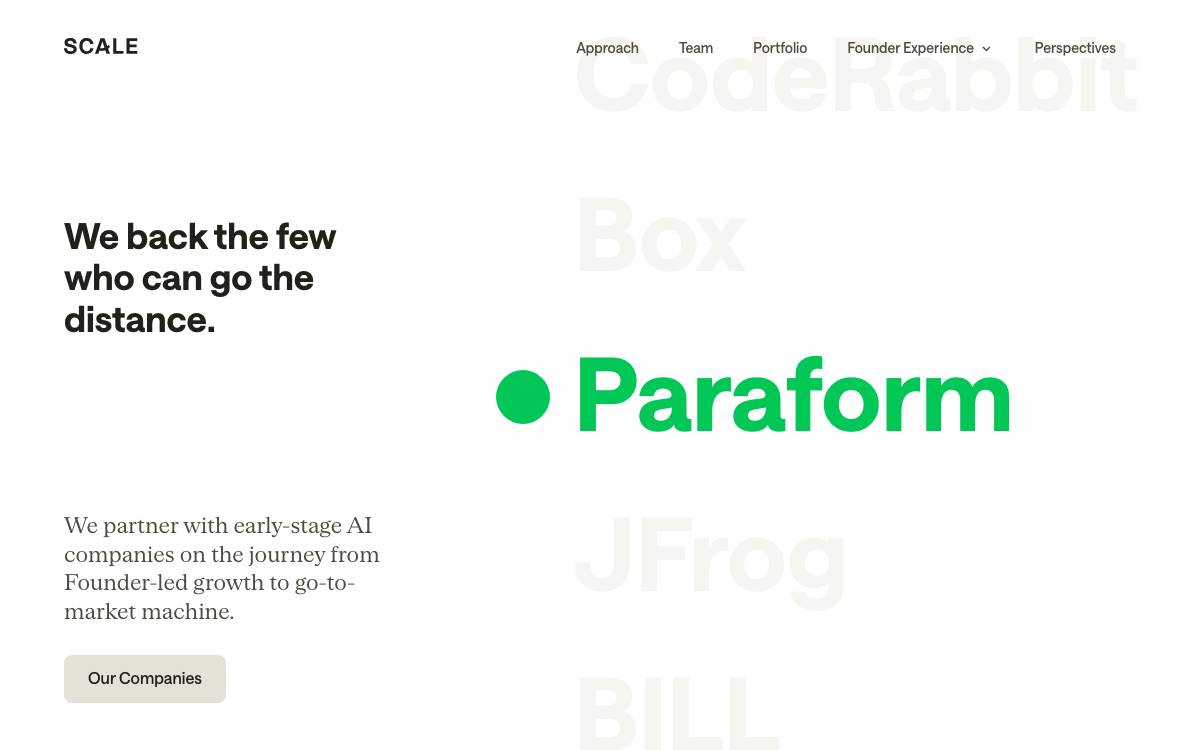 Scale Venture Partners website preview