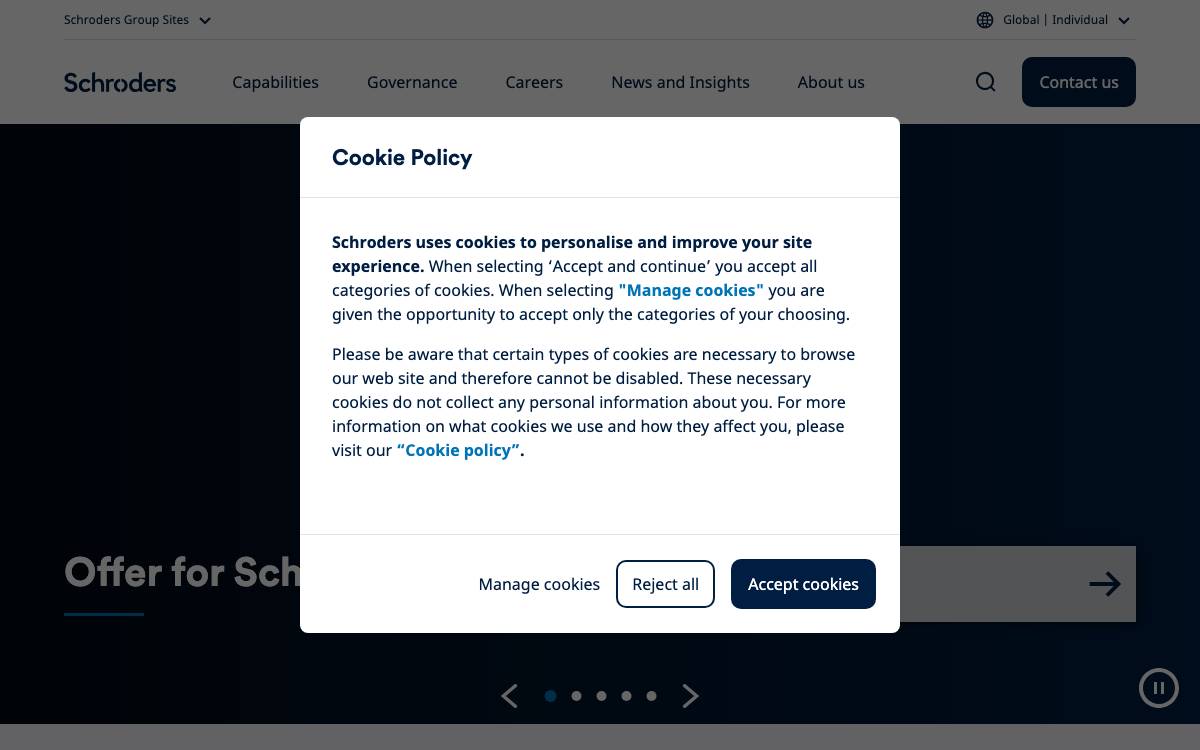 Schroder Ventures website preview