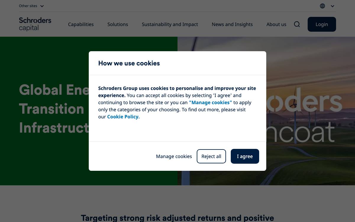 Schroders Greencoat website preview