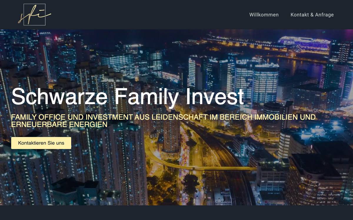 Schwarze Family Invest GmbH website preview