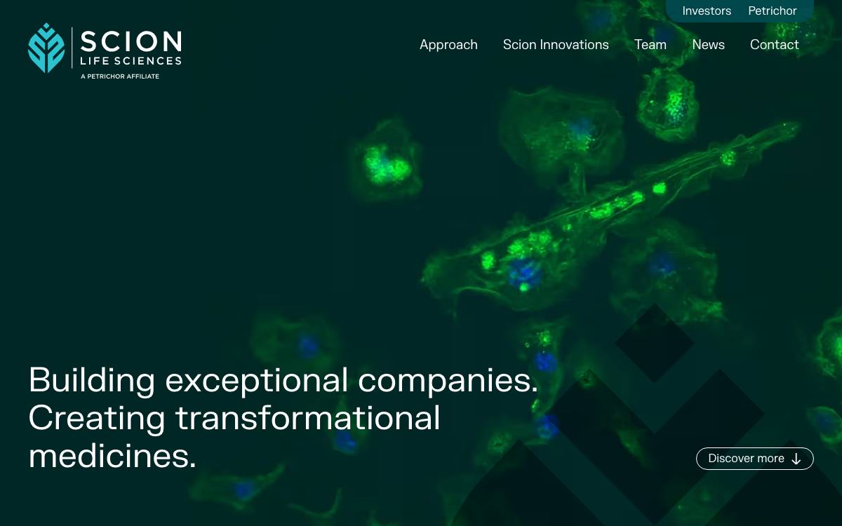 Scion Life Sciences website preview