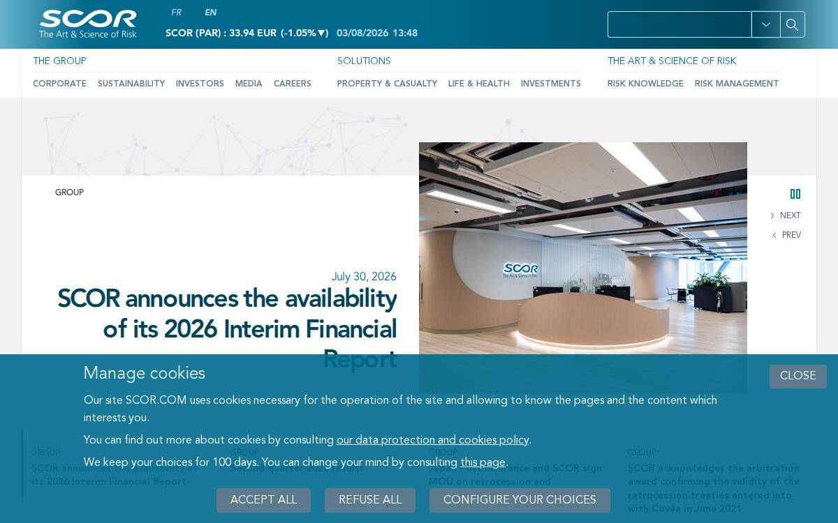 SCOR Ventures website preview