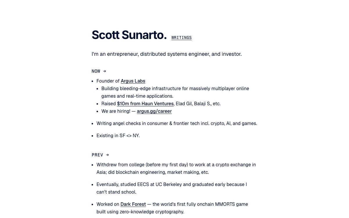 Scott Sunarto website preview