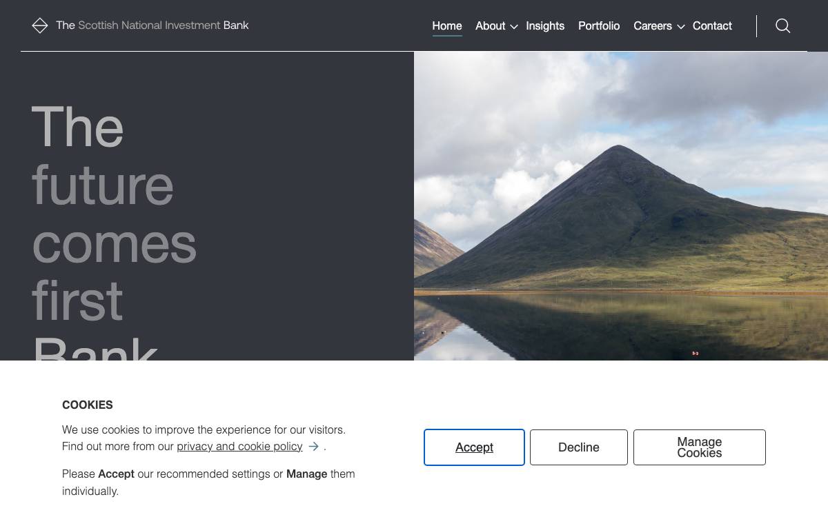 Scottish National Investment Bank website preview