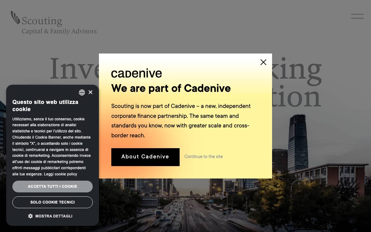 Scouting Capital & Family Advisors website preview