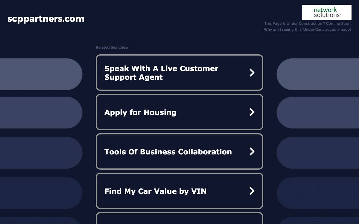 SCP Partners website preview
