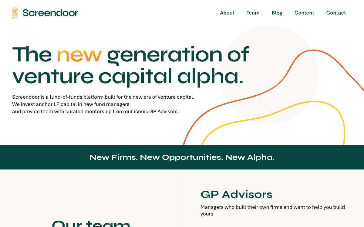 Screendoor website preview