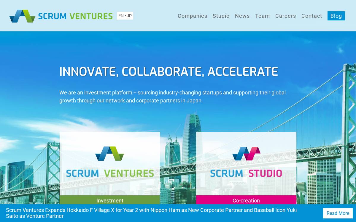 Scrum Ventures website preview