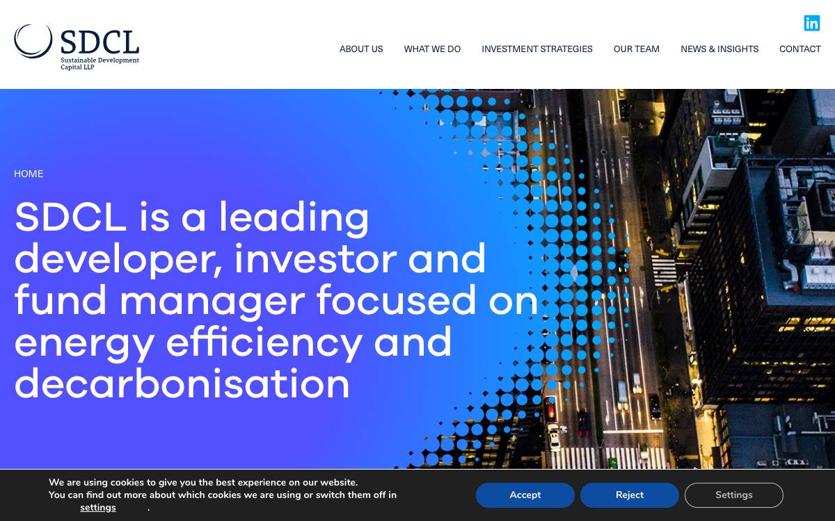 SDCL Green Energy Solutions Europe website preview