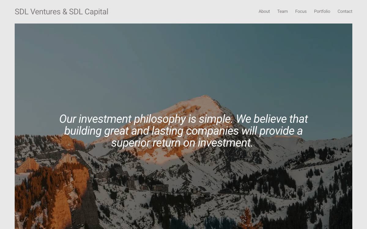 SDL Ventures, LLC website preview