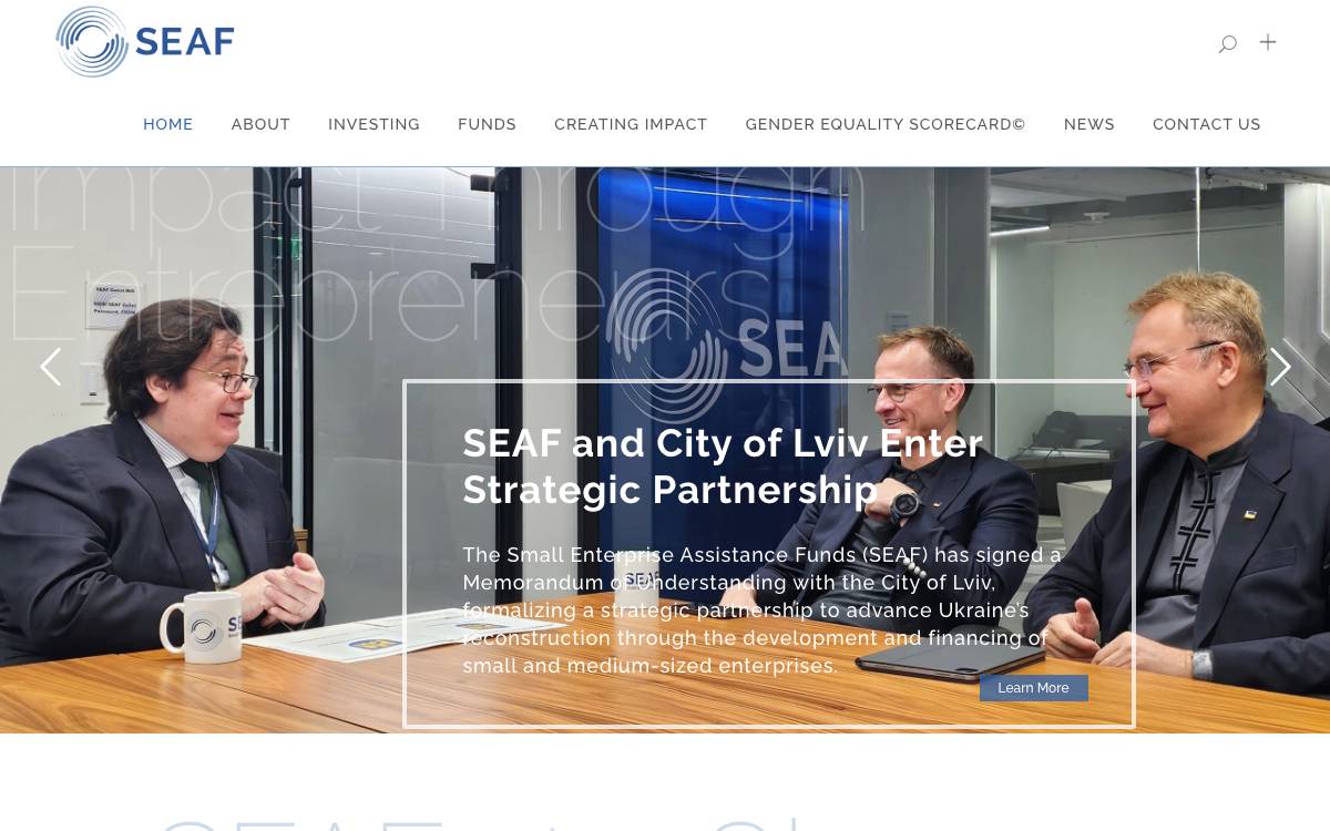 SEAF website preview