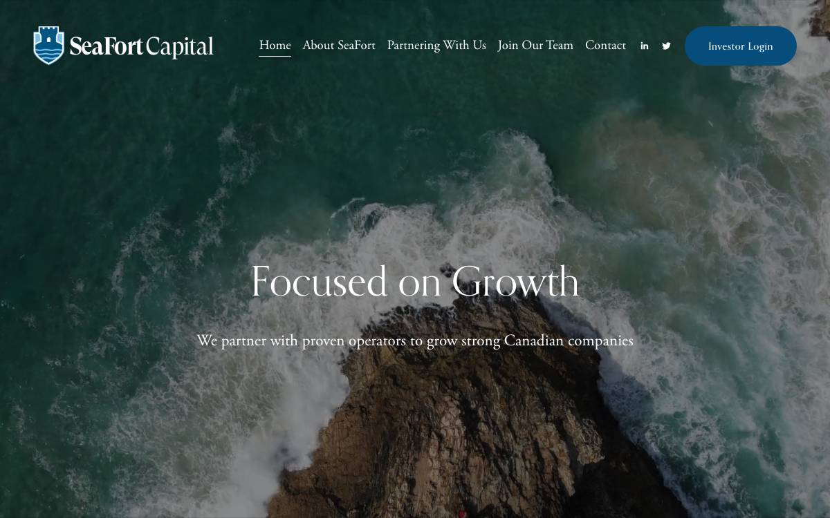 SeaFort Capital Inc. website preview