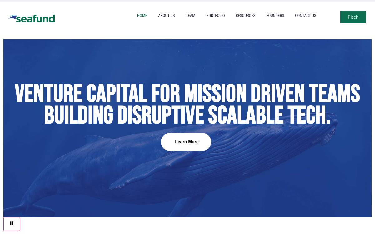 Seafund website preview