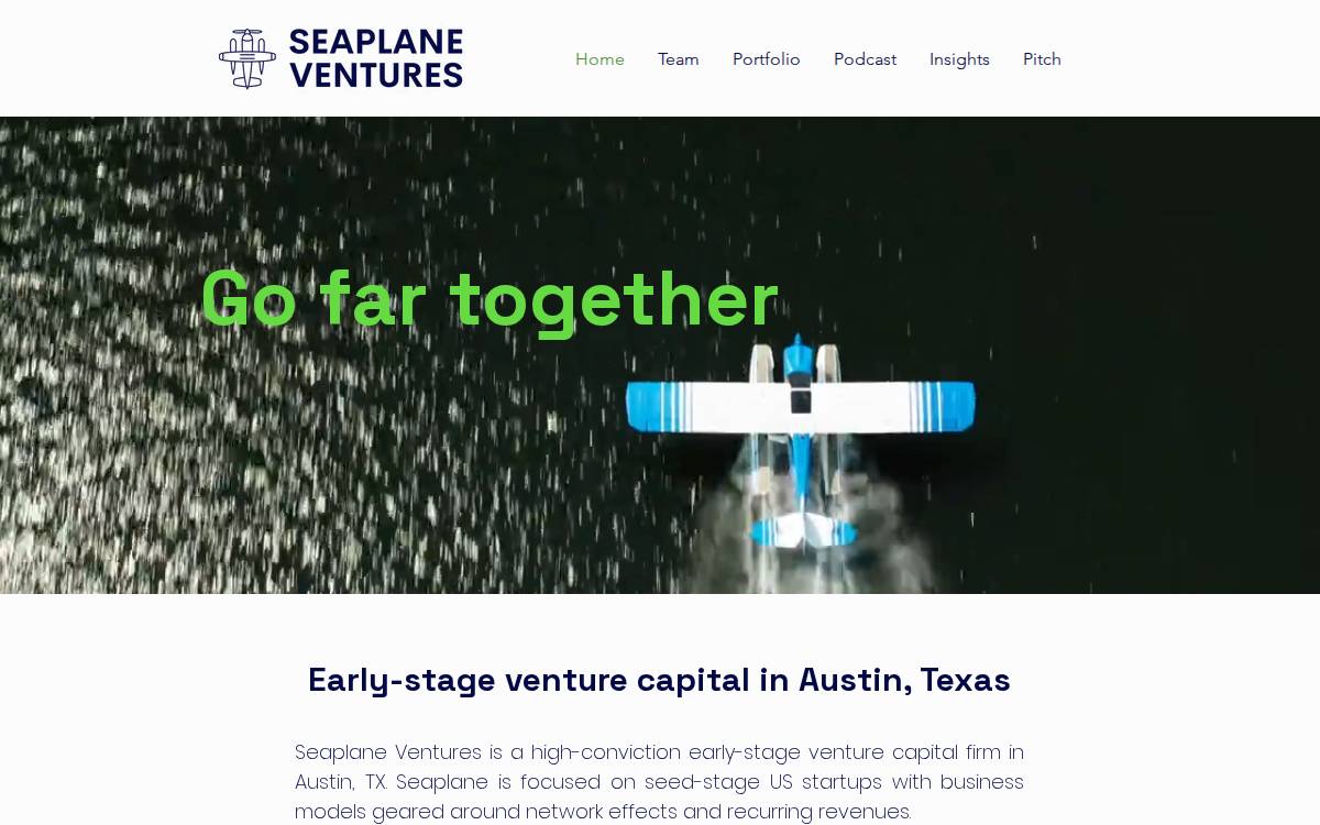 Seaplane Ventures website preview
