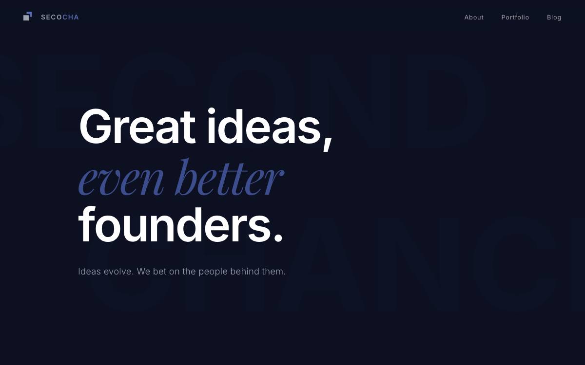 Secocha Ventures website preview