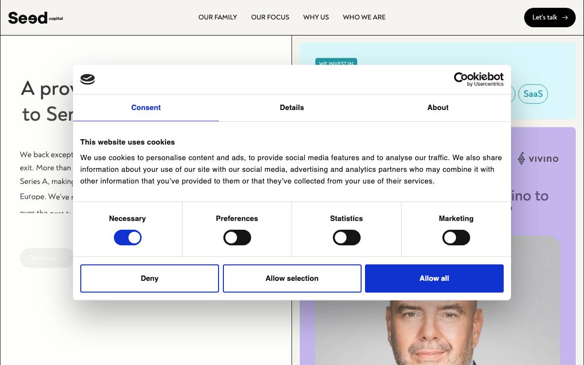 SEED Capital Denmark website preview