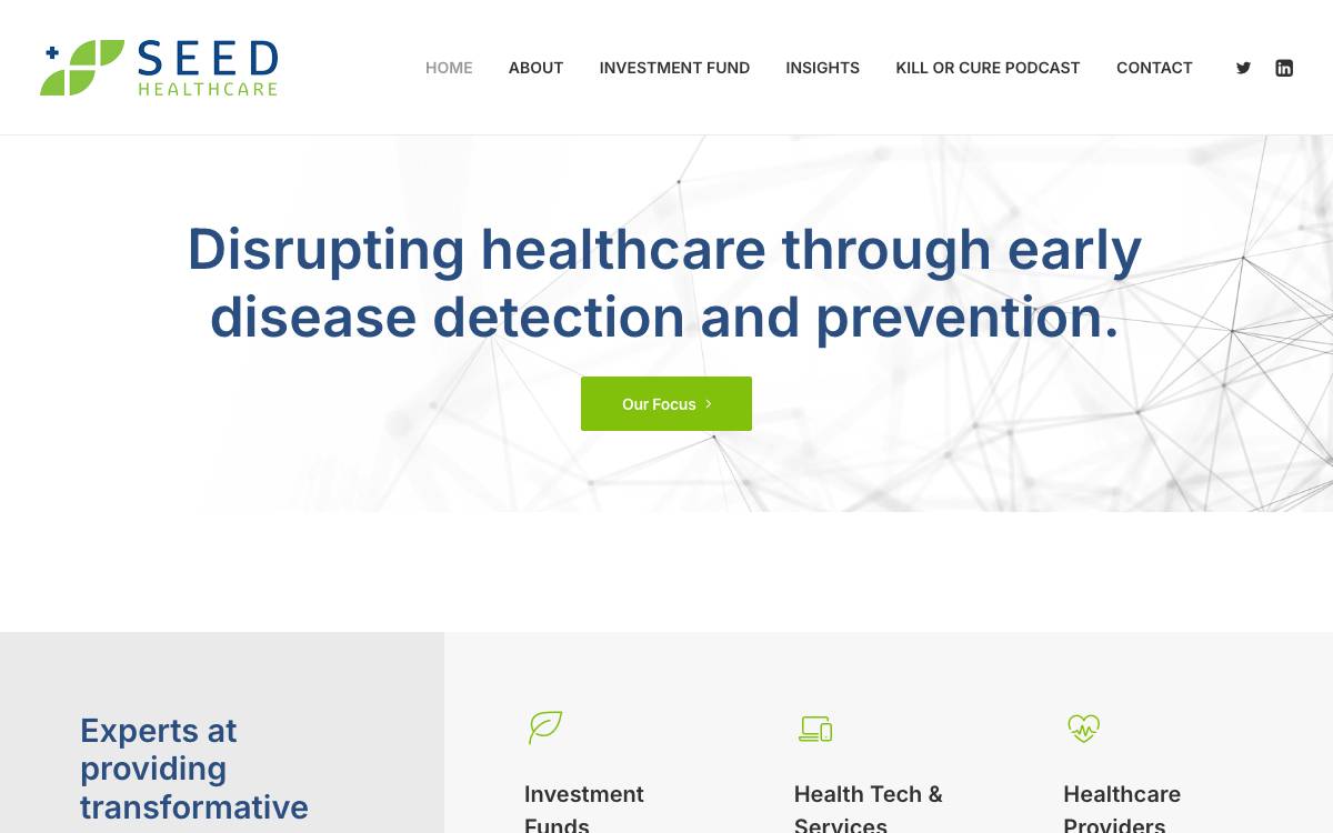 Seed Healthcare website preview