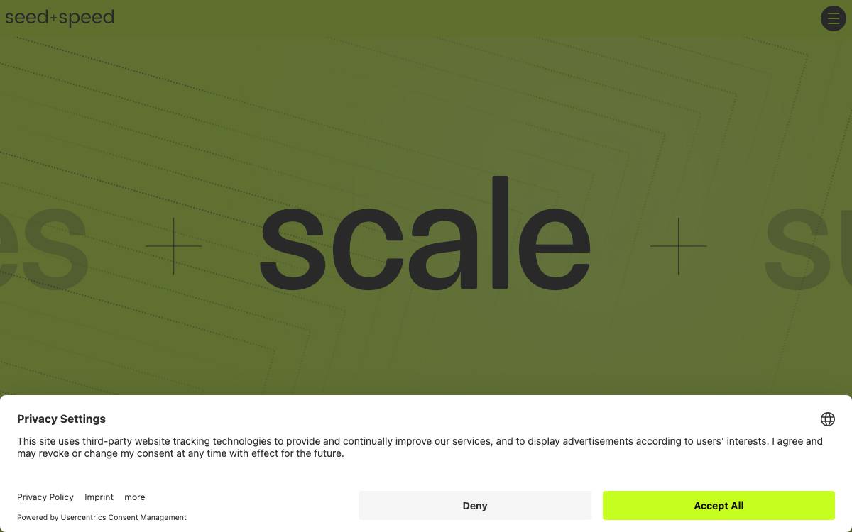 Seed+Speed website preview