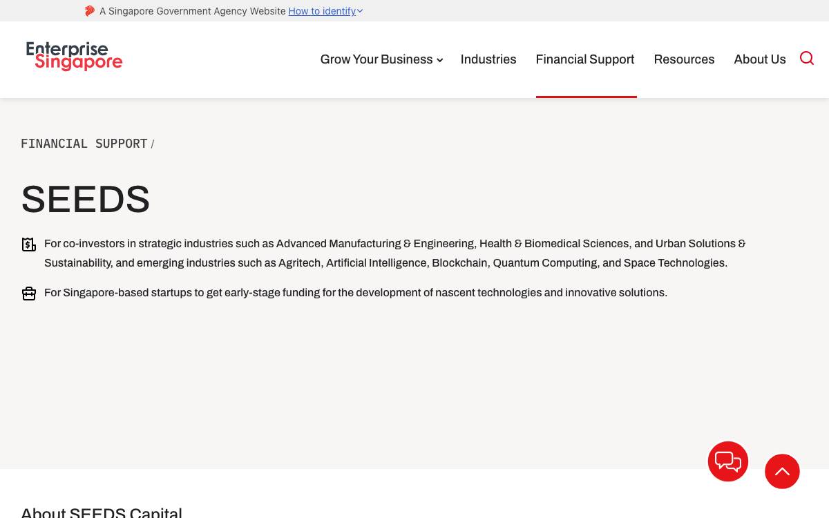 SEEDS Capital website preview