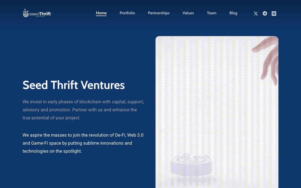 SeedThrift Ventures website preview