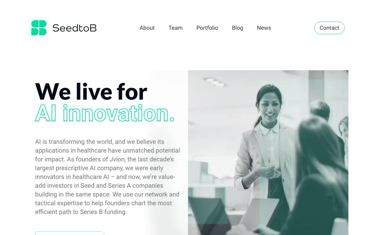 SeedToB website preview