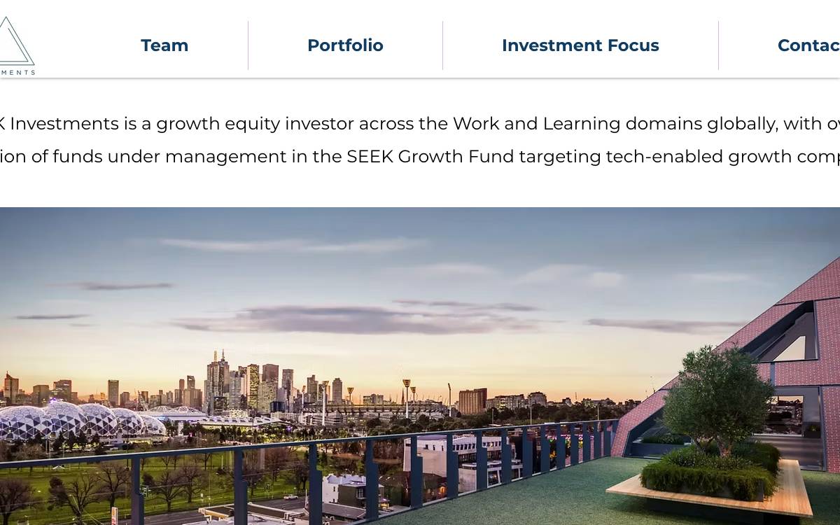 SEEK Investments website preview