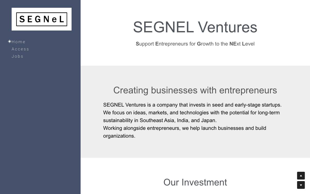 SEGNEL Ventures website preview