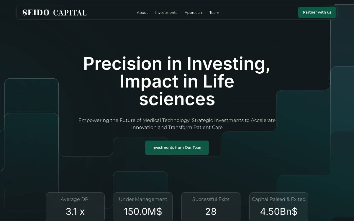 Seido Capital website preview