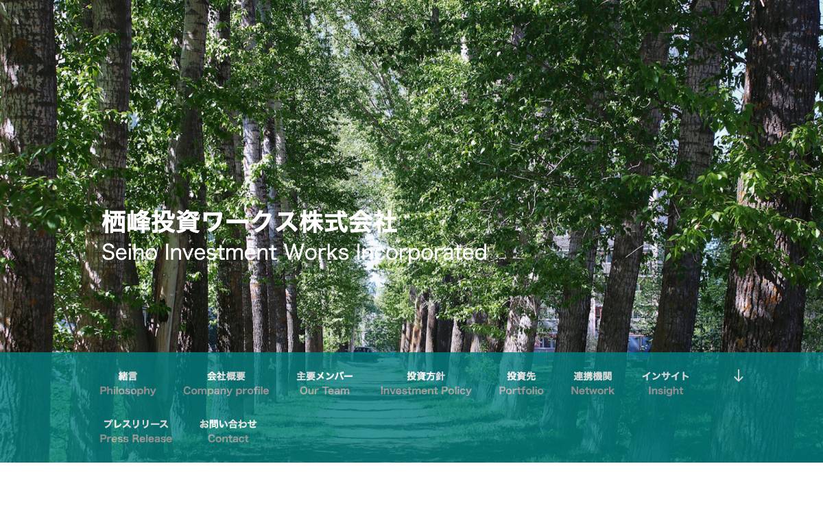 Seiho Investment Works website preview