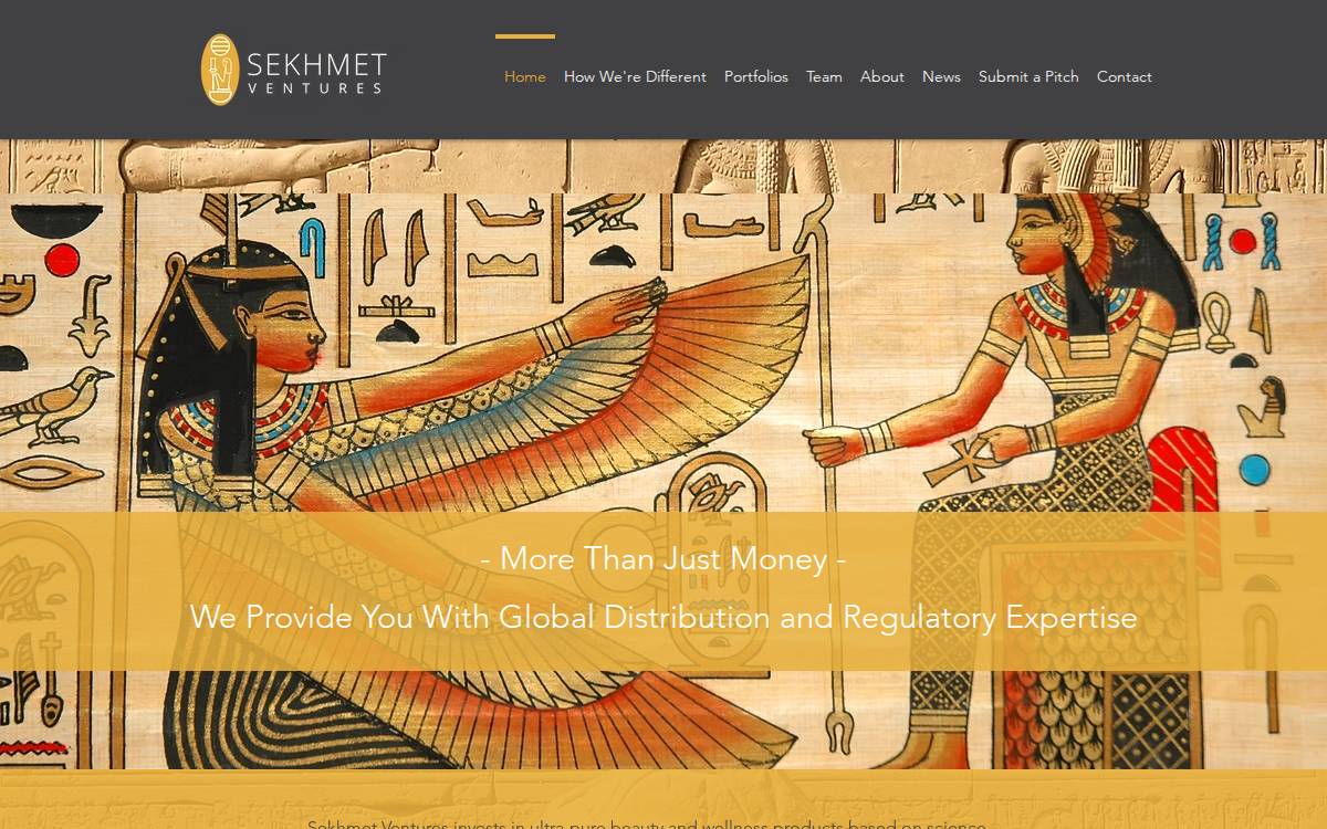 Sekhmet Ventures website preview