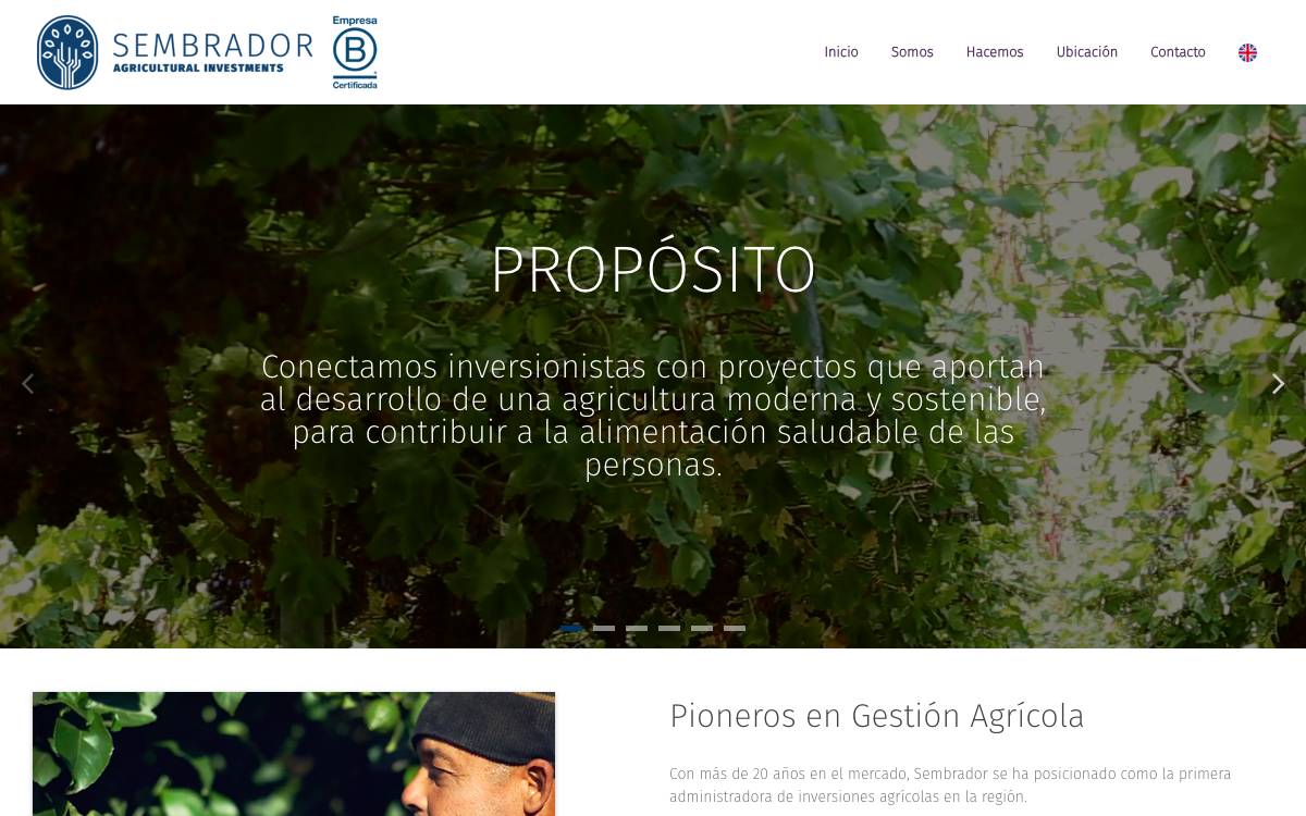 Sembrador Capital website preview