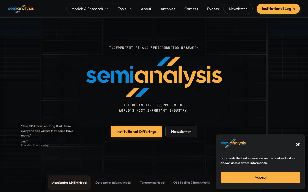 SemiAnalysis Capital website preview
