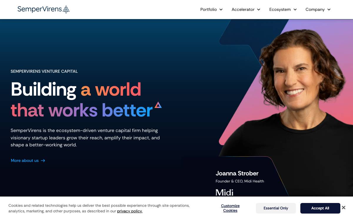 SemperVirens Venture Capital website preview
