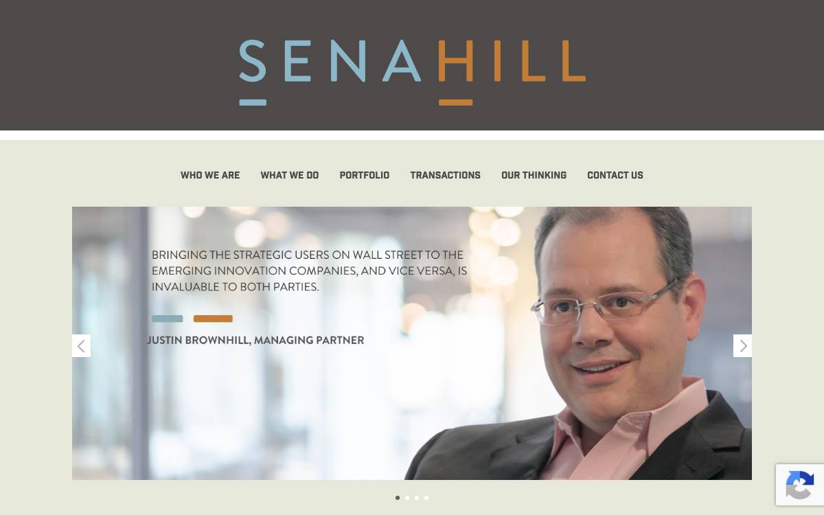 SenaHill Partners website preview