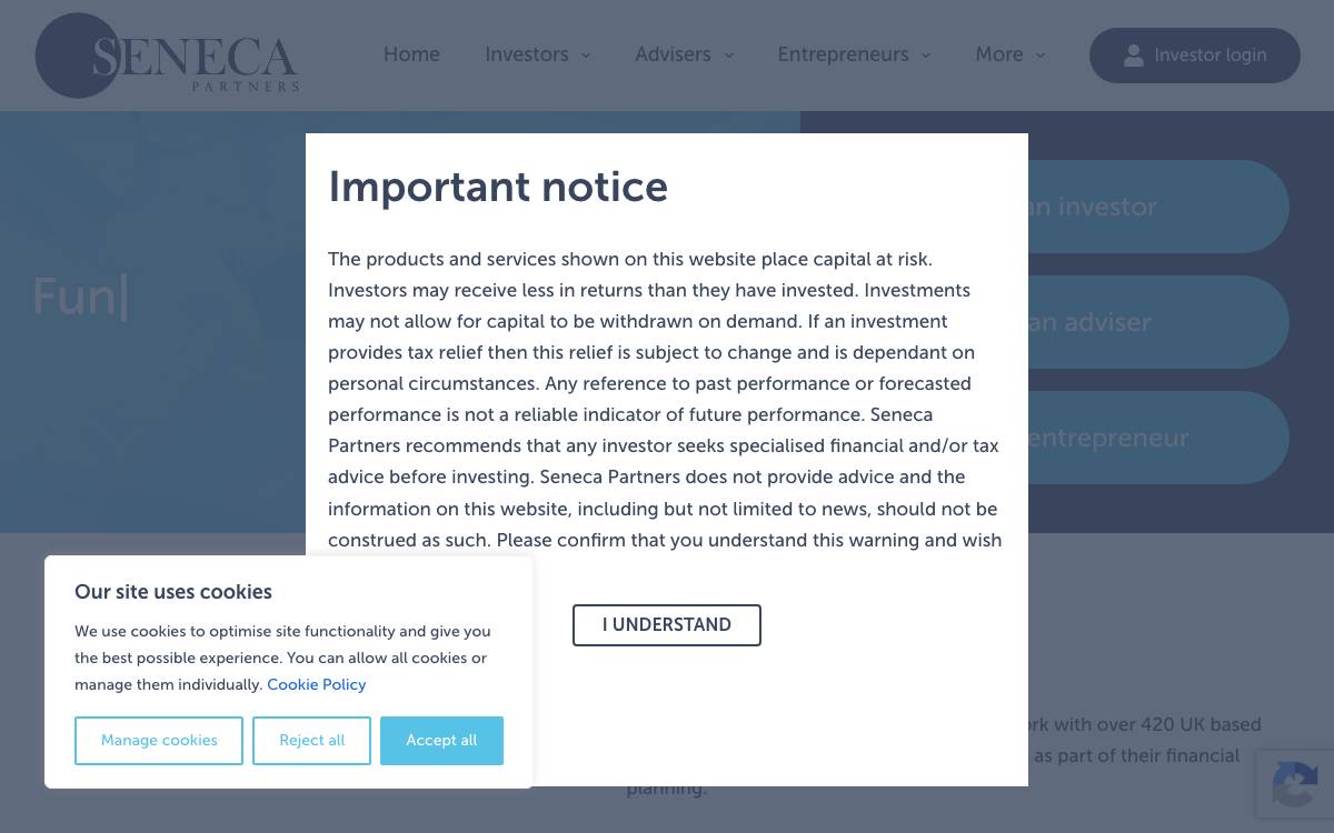 Seneca Partners website preview