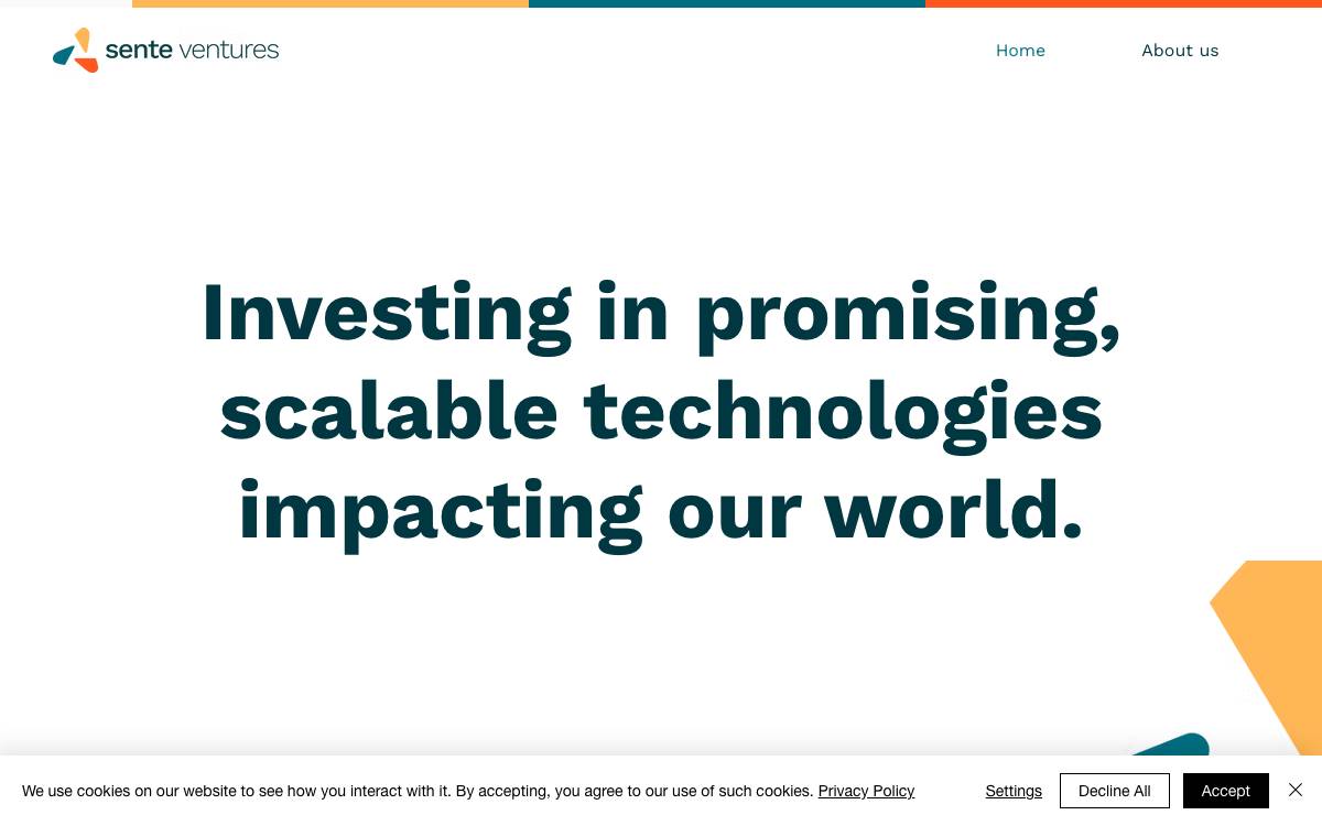 Sente Ventures website preview