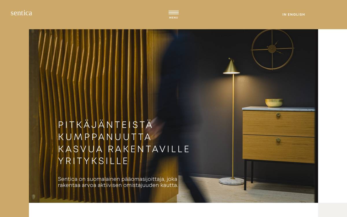 Sentica Partners Oy website preview