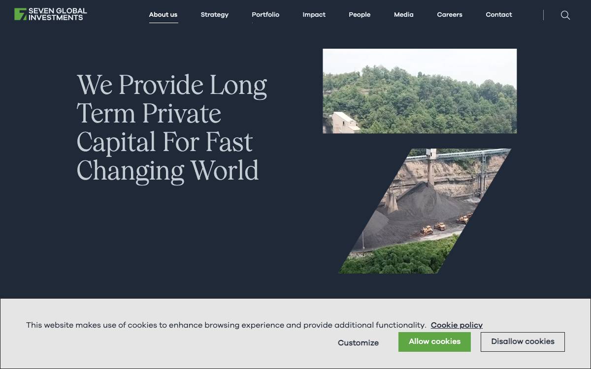 Sev.en Global Investments website preview