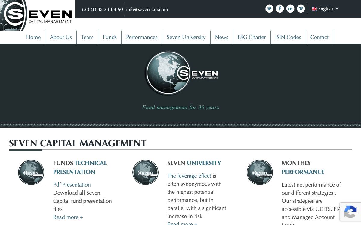 Seven Capital Management website preview