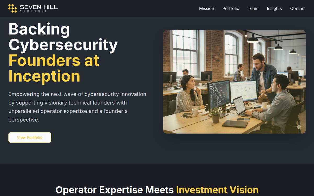 Seven Hill Ventures website preview