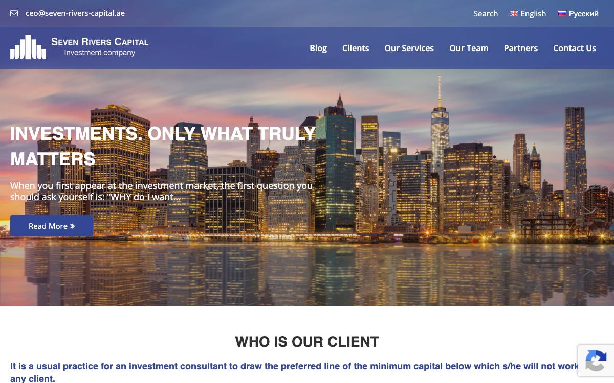 Seven Rivers Capital LTD website preview
