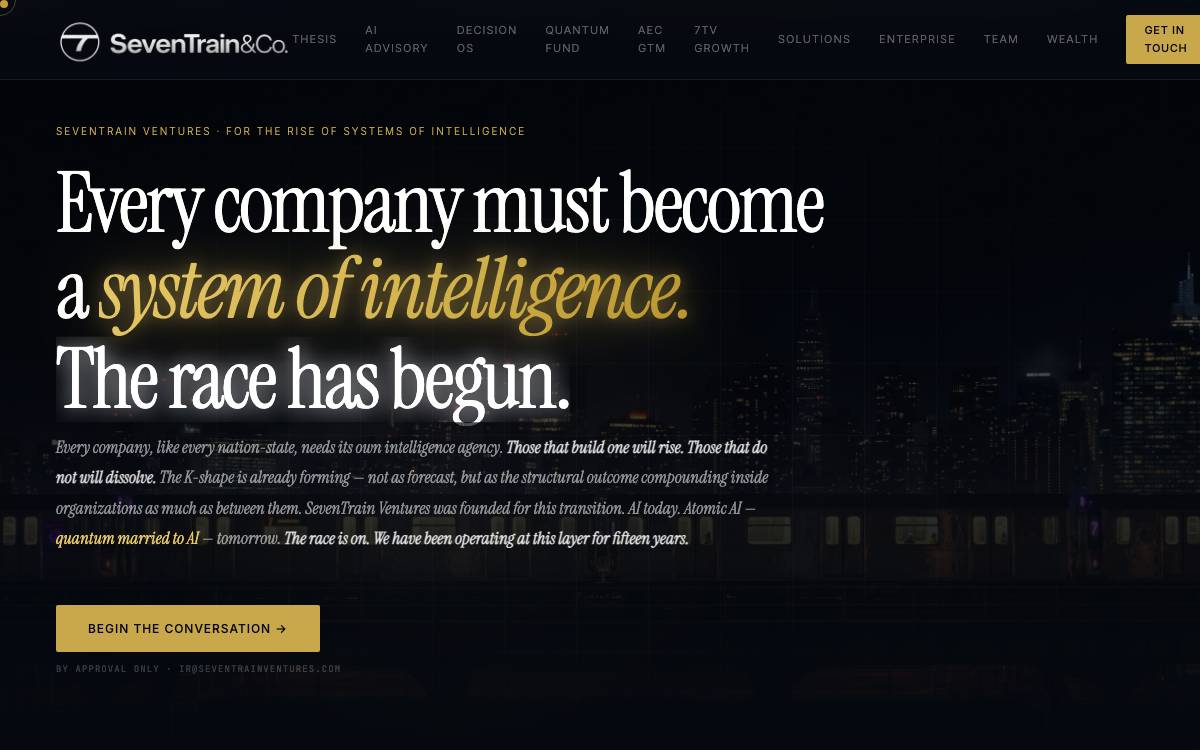 SevenTrainVentures website preview