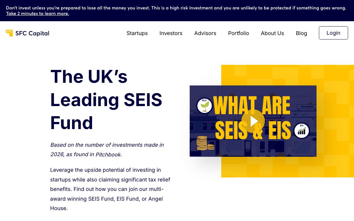 SFC Capital website preview
