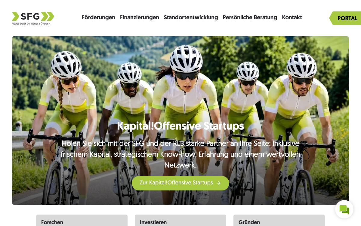 SFG Steirische Wirtschaftsförderungsgesellschaft m.b.H website preview