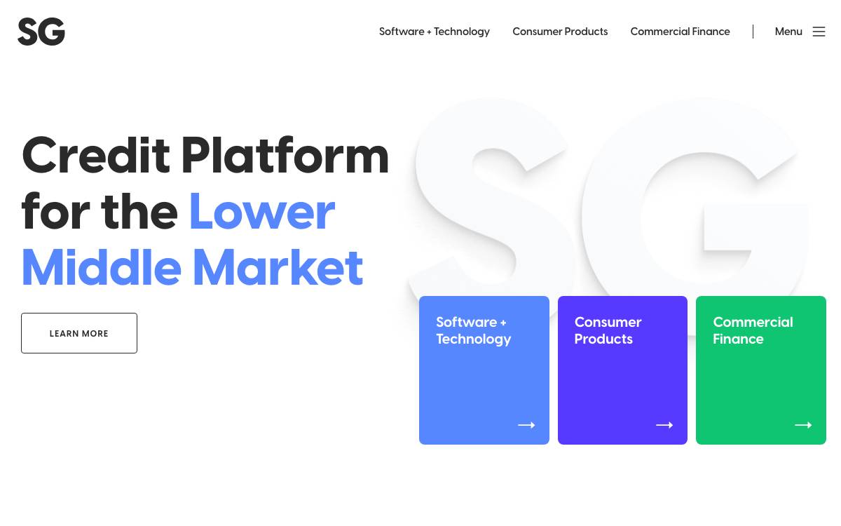 SG Credit Partners website preview