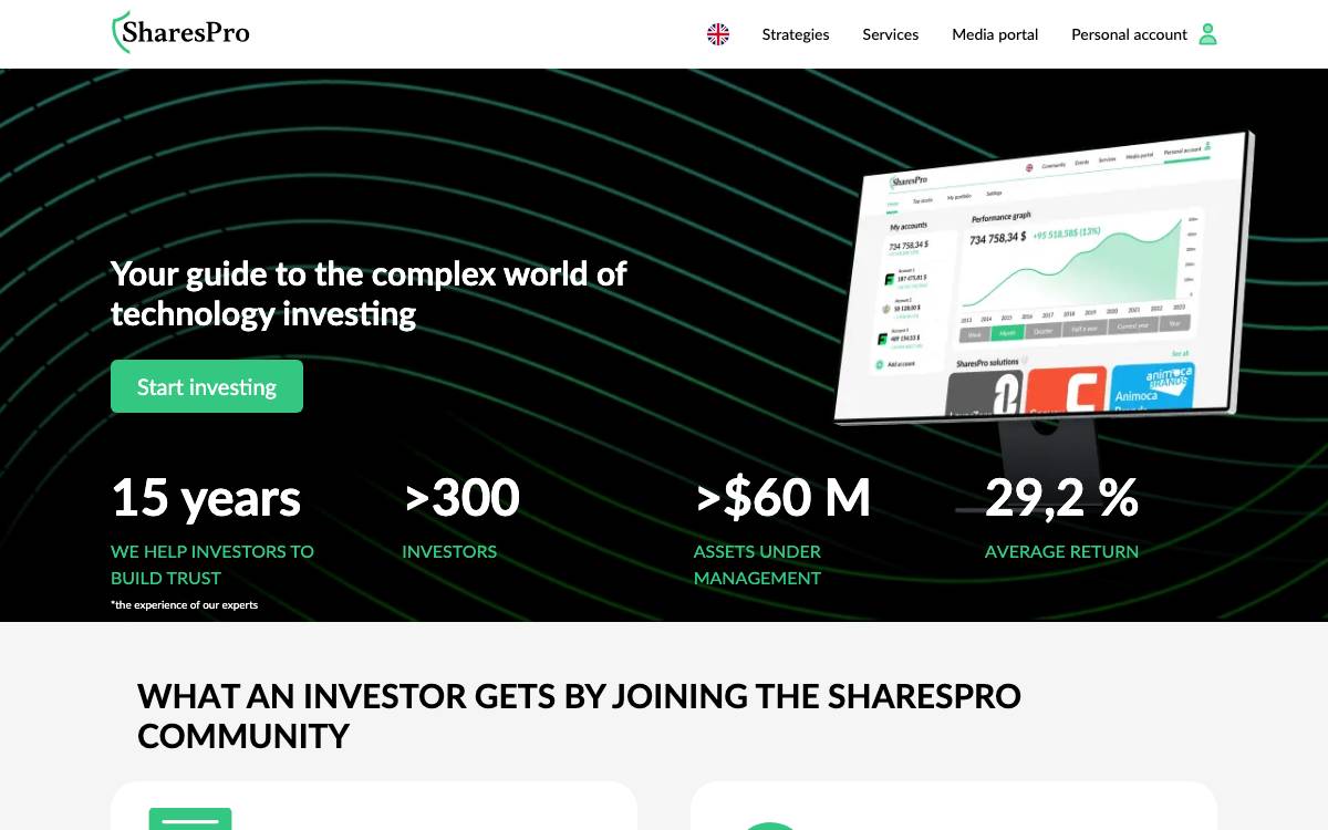 SharesPro website preview