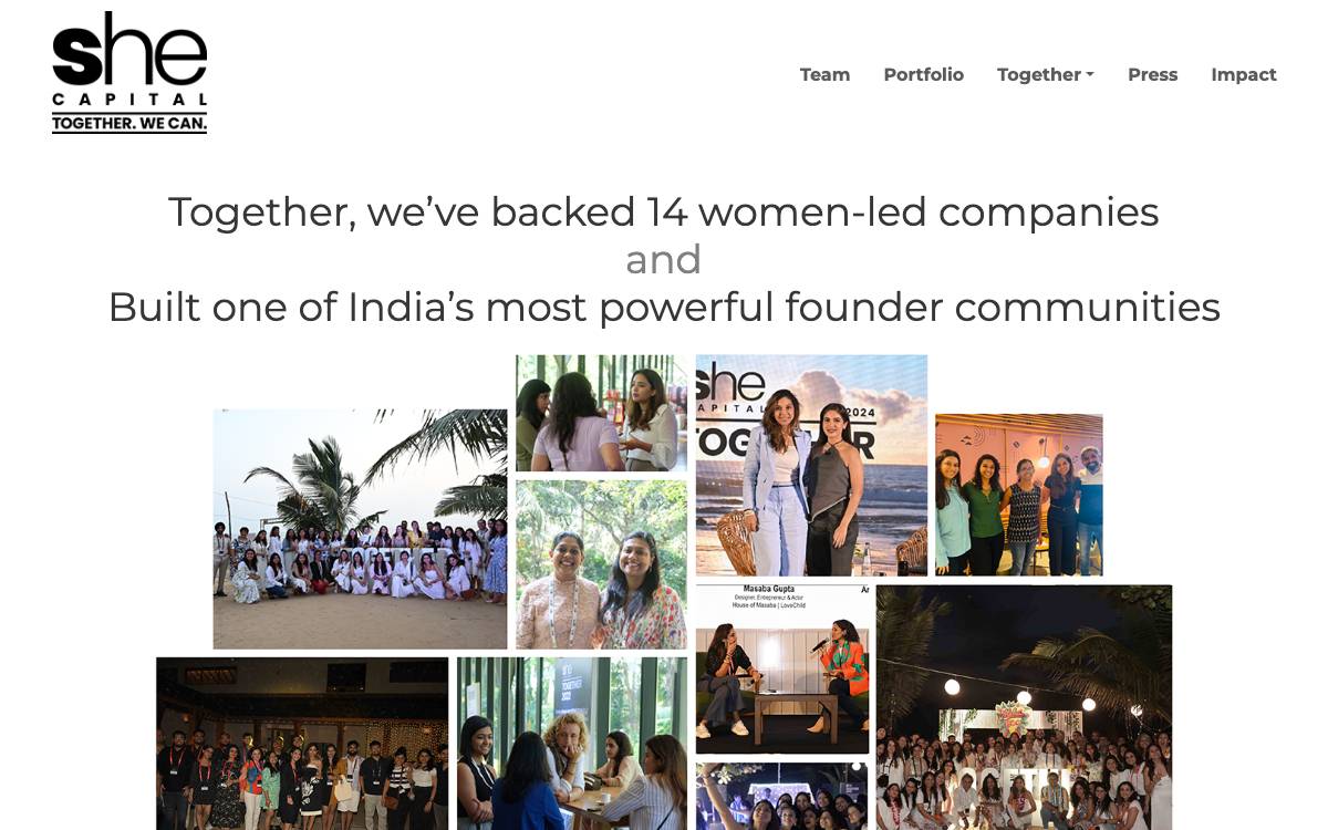She Capital website preview