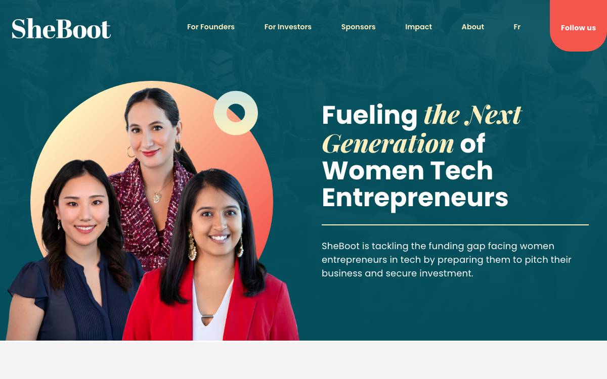 SheBoot website preview