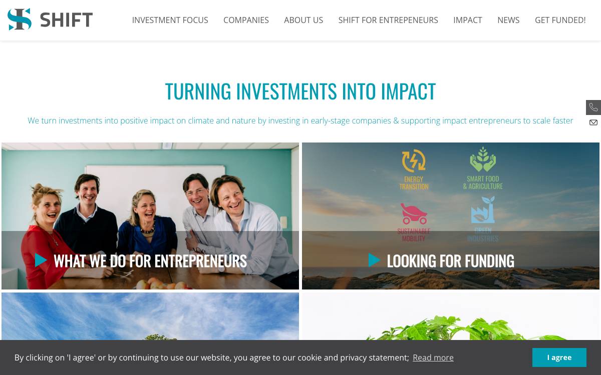 SHIFT Invest website preview