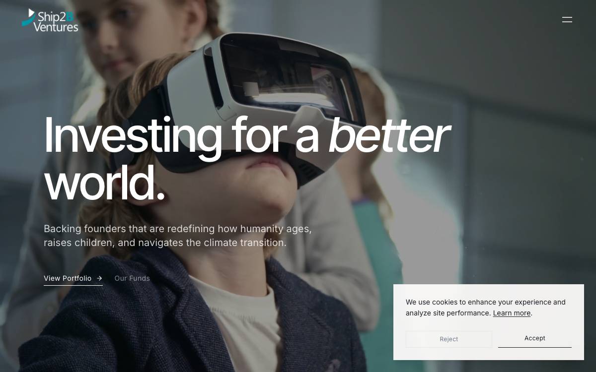 Ship2B Ventures website preview